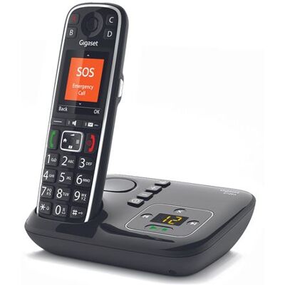 Draadloze telefoon Gigaset E720A met antwoordapparaat en nummerweergave Zwart Draadloze telefoon Gigaset E720A met antwoordapparaat en nummerweergave Zwart
