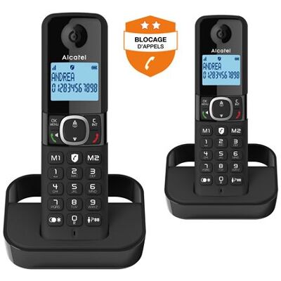 Alcatel Draadloze telefoon F860 Duo Zwart Alcatel Draadloze telefoon F860 Duo Zwart