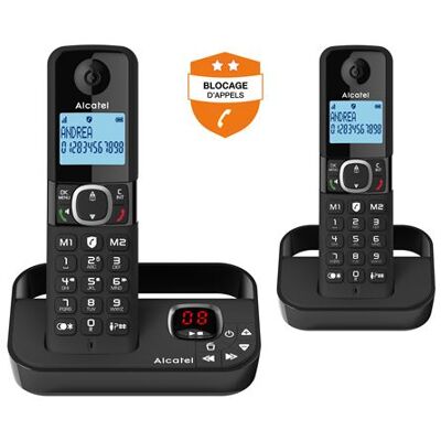 Alcatel Draadloze telefoon F860 Voice Duo Zwart Alcatel Draadloze telefoon F860 Voice Duo Zwart