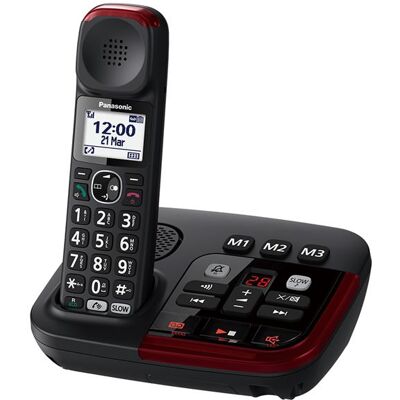 Panasonic Draadloze telefoon met versterker Zwart Panasonic Draadloze telefoon met versterker Zwart