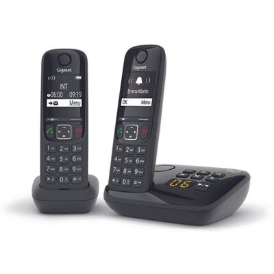 Gigaset Draadloze telefoon AS690A Duo Zwart Gigaset Draadloze telefoon AS690A Duo Zwart