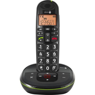 DORO PhoneEasy 105wr - Snoerloze telefoon - antwoordsysteem met nummerherkenning - DECT\GAP - zwart DORO PhoneEasy 105wr - Snoerloze telefoon - antwoordsysteem met nummerherkenning - DECT\GAP - zwart