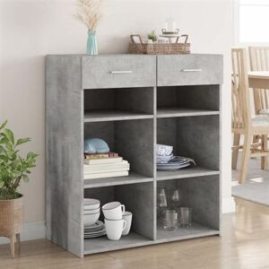 vidaXL Buffet gris béton 80x42,5x93 cm bois d'ingénierie, armoire, armoire latérale, armoire de rangement, armoire, placard, buffet haut vidaXL Buffet gris béton 80x42,5x93 cm bois d'ingénierie, armoire, armoire latérale, armoire de rangement, armoire, placard, buffet haut