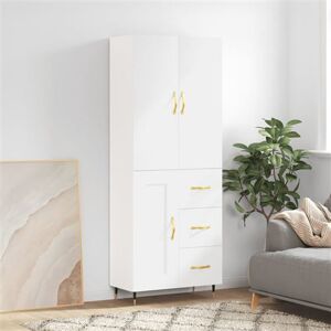 vidaXL Buffet haut Blanc 69,5x34x180 cm Bois d'ingénierie, buffet, armoire latérale, armoire de rangement, armoire, buffets, armoire haute vidaXL Buffet haut Blanc 69,5x34x180 cm Bois d'ingénierie, buffet, armoire latérale, armoire de rangement, armoire, buffets, armoire haute