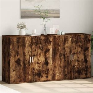 vidaXL Dressoirs 2 st 79x38x80 cm bewerkt hout gerookt eikenkleurig3276606 vidaXL Dressoirs 2 st 79x38x80 cm bewerkt hout gerookt eikenkleurig3276606