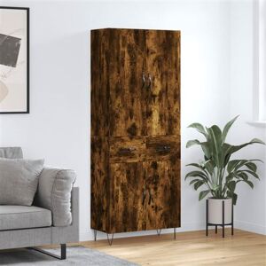 vidaXL Buffet Haut, Armoire avec Portes et Pieds, Meuble de Rangement, Organisateur de Salon Salle de Séjour, Moderne, Chêne Fumé Bois d'Ingénierie vidaXL Buffet Haut, Armoire avec Portes et Pieds, Meuble de Rangement, Organisateur de Salon Salle de Séjour, Moderne, Chêne Fumé Bois d'Ingénierie