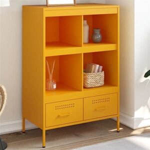 vidaXL Buffet haut jaune moutarde 68x39x101,5 cm acier laminé à froid, buffet, placard, armoire latérale, armoire, armoire de rangement, armoire haute vidaXL Buffet haut jaune moutarde 68x39x101,5 cm acier laminé à froid, buffet, placard, armoire latérale, armoire, armoire de rangement, armoire haute