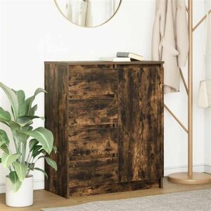 vidaXL Dressoir met lades 71x35x84 cm spaanplaat gerookt eiken861584 vidaXL Dressoir met lades 71x35x84 cm spaanplaat gerookt eiken861584