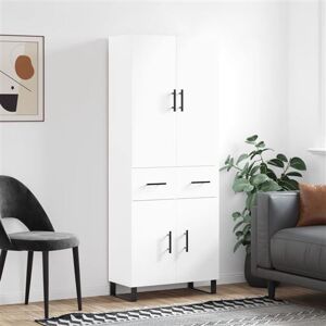 vidaXL Buffet Haut, Armoire de Rangement avec Pieds, Meuble de Rangement, Organisateur Salon Salle de Séjour, Moderne, Blanc Bois d'Ingénierie vidaXL Buffet Haut, Armoire de Rangement avec Pieds, Meuble de Rangement, Organisateur Salon Salle de Séjour, Moderne, Blanc Bois d'Ingénierie