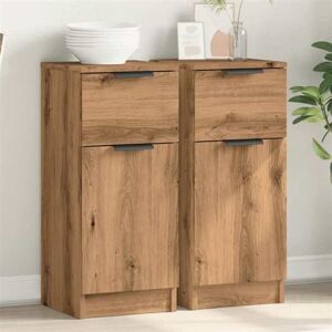vidaXL Dressoirs 2 st 30x30x70 cm bewerkt hout artisanaal eikenkleur856954 vidaXL Dressoirs 2 st 30x30x70 cm bewerkt hout artisanaal eikenkleur856954