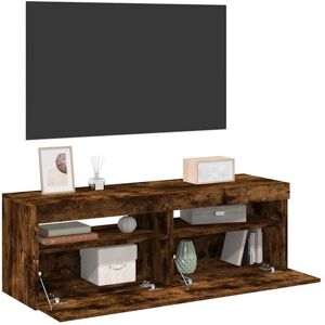 vidaXL Tv-meubels 2 st met LED-verlichting 60x35x40 cm gerookt eiken815679 vidaXL Tv-meubels 2 st met LED-verlichting 60x35x40 cm gerookt eiken815679