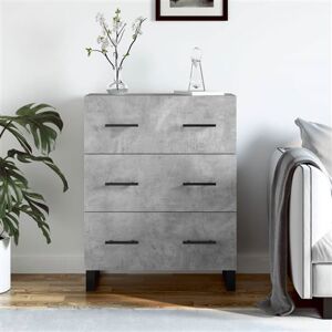 vidaXL Buffet, Armoire avec Pieds et 3 Tiroirs, Commode de Rangement, Organisateur de Salon, Moderne, Gris Béton Bois d'Ingénierie vidaXL Buffet, Armoire avec Pieds et 3 Tiroirs, Commode de Rangement, Organisateur de Salon, Moderne, Gris Béton Bois d'Ingénierie