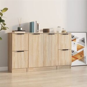 vidaXL Dressoirs 3 st bewerkt hout sonoma eiken3115846 vidaXL Dressoirs 3 st bewerkt hout sonoma eiken3115846