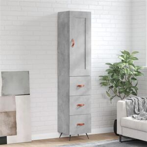 vidaXL Buffet Haut, Armoire de Rangement avec Pieds, Meuble de Rangement, Organisateur Salon Salle de Séjour, Moderne, Gris Béton Bois d'Ingénierie vidaXL Buffet Haut, Armoire de Rangement avec Pieds, Meuble de Rangement, Organisateur Salon Salle de Séjour, Moderne, Gris Béton Bois d'Ingénierie