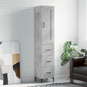 vidaXL Buffet Haut, Armoire de Rangement avec Pieds, Meuble de Rangement, Organisateur Salon Salle de Séjour, Moderne, Gris Béton Bois d'Ingénierie vidaXL Buffet Haut, Armoire de Rangement avec Pieds, Meuble de Rangement, Organisateur Salon Salle de Séjour, Moderne, Gris Béton Bois d'Ingénierie
