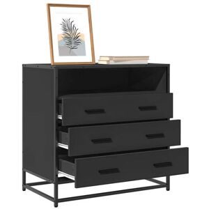 vidaXL Ladekast 70x41x70 cm bewerkt hout zwart849084 vidaXL Ladekast 70x41x70 cm bewerkt hout zwart849084
