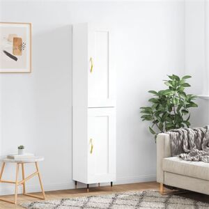 vidaXL Buffet Haut, Armoire avec Portes et Pieds, Meuble de Rangement, Organisateur de Salon Salle de Séjour, Moderne, Blanc Bois d'Ingénierie vidaXL Buffet Haut, Armoire avec Portes et Pieds, Meuble de Rangement, Organisateur de Salon Salle de Séjour, Moderne, Blanc Bois d'Ingénierie