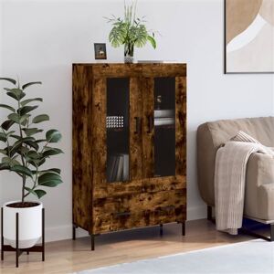 vidaXL Buffet Haut, Armoire de Rangement avec Pieds, Meuble de Rangement, Organisateur Salon Salle de Séjour, Moderne, Chêne Fumé Bois d'Ingénierie vidaXL Buffet Haut, Armoire de Rangement avec Pieds, Meuble de Rangement, Organisateur Salon Salle de Séjour, Moderne, Chêne Fumé Bois d'Ingénierie