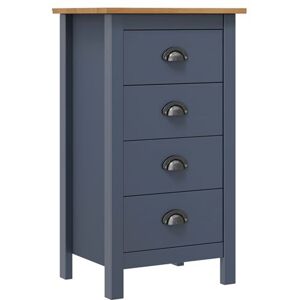 vidaXL Buffet Commode Dressoir avec 4 Tiroirs Meuble de Rangement Armoire Latérale Armoire de Rangement Gris 46x35x80 cm Bois de Pin Solide vidaXL Buffet Commode Dressoir avec 4 Tiroirs Meuble de Rangement Armoire Latérale Armoire de Rangement Gris 46x35x80 cm Bois de Pin Solide