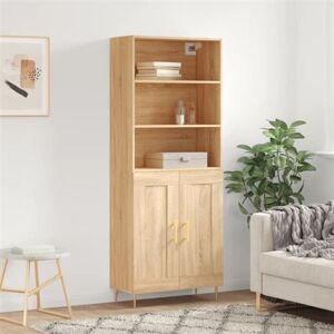 vidaXL Buffet Haut, Armoire de Rangement avec Pieds, Meuble de Rangement, Organisateur Salon Salle de Séjour, Industriel, Chêne Sonoma Bois d'Ingénierie vidaXL Buffet Haut, Armoire de Rangement avec Pieds, Meuble de Rangement, Organisateur Salon Salle de Séjour, Industriel, Chêne Sonoma Bois d'Ingénierie