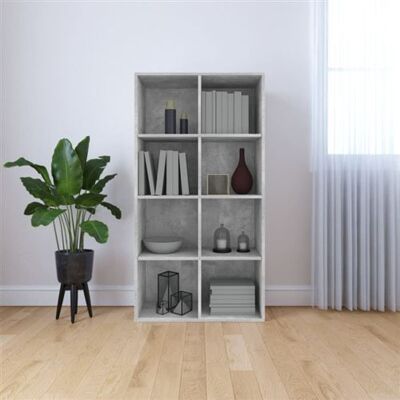 vidaXL Boekenkast/dressoir 66x30x130 cm bewerkt hout betongrijs800157 vidaXL Boekenkast/dressoir 66x30x130 cm bewerkt hout betongrijs800157