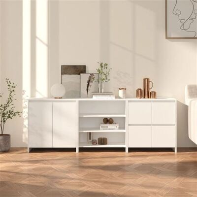 3098073 vidaXL 3 st. Dressoirs bewerkt hout wit (809737+809755+809764) 3098073 vidaXL 3 st. Dressoirs bewerkt hout wit (809737+809755+809764)