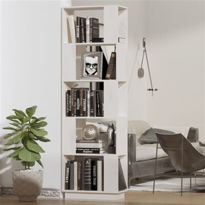 vidaXL Boekenkast/kamerscherm 51x25x163,5 cm massief grenenhout wit vidaXL Boekenkast/kamerscherm 51x25x163,5 cm massief grenenhout wit