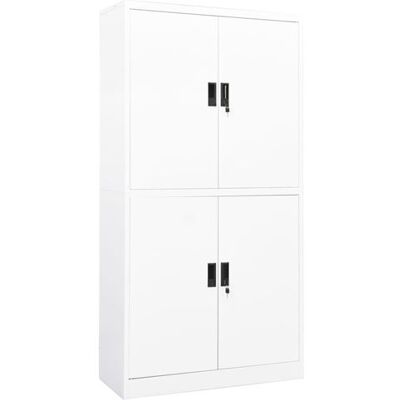 vidaXL Armoire de Bureau Meuble de Classement Meuble de Rangement Stockage de Fichiers Armoire de Rangement Intérieur Blanc 90x40x180 cm Acier vidaXL Armoire de Bureau Meuble de Classement Meuble de Rangement Stockage de Fichiers Armoire de Rangement Intérieur Blanc 90x40x180 cm Acier