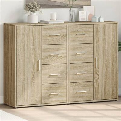 vidaXL Dressoirs 2 st 60x31x84 cm bewerkt hout sonoma eikenkleurig3276590 vidaXL Dressoirs 2 st 60x31x84 cm bewerkt hout sonoma eikenkleurig3276590