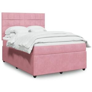 vidaXL Sommier à lattes de lit avec matelas Rose 160x200 cm Velours, lit, lit à plate-forme, lit à panneaux, meuble de chambre à coucher, canapé-lit vidaXL Sommier à lattes de lit avec matelas Rose 160x200 cm Velours, lit, lit à plate-forme, lit à panneaux, meuble de chambre à coucher, canapé-lit