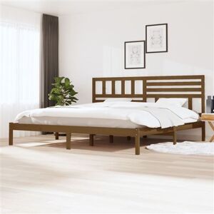 vidaXL Bedframe massief grenenhout honingbruin 200x200 cm3101046 vidaXL Bedframe massief grenenhout honingbruin 200x200 cm3101046