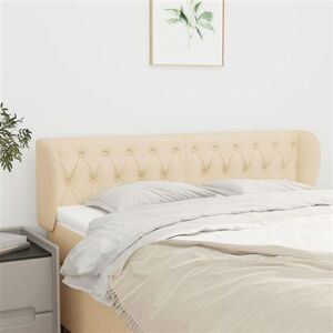 vidaXL Tête de Lit avec Oreilles Meuble de Chambre à Coucher Accessoire de Lit Double Tête de Cadre de Lit Intérieur Crème 163x23x78/88 cm Tissu vidaXL Tête de Lit avec Oreilles Meuble de Chambre à Coucher Accessoire de Lit Double Tête de Cadre de Lit Intérieur Crème 163x23x78/88 cm Tissu