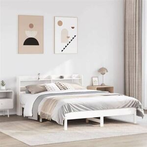 vidaXL Cadre de lit avec tête de lit blanc 140x200 cm bois pin massif, lit, meuble de chambre à coucher, lit en bois, lit double, cadre de lit en bois vidaXL Cadre de lit avec tête de lit blanc 140x200 cm bois pin massif, lit, meuble de chambre à coucher, lit en bois, lit double, cadre de lit en bois