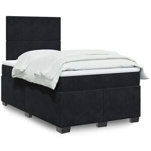 vidaXL Sommier à lattes de lit avec matelas noir 120x190 cm velours, lit, lit à plate-forme, lit à panneaux, meuble de chambre à coucher, canapé-lit vidaXL Sommier à lattes de lit avec matelas noir 120x190 cm velours, lit, lit à plate-forme, lit à panneaux, meuble de chambre à coucher, canapé-lit