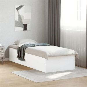 vidaXL Bedframe bewerkt hout wit 75x190 cm841986 vidaXL Bedframe bewerkt hout wit 75x190 cm841986