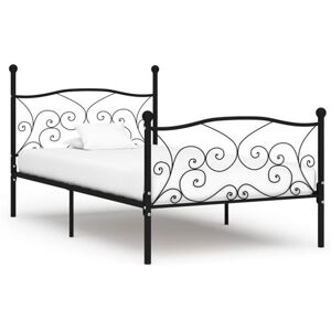 vidaXL Bedframe met lattenbodem metaal zwart 90x200 cm284454 vidaXL Bedframe met lattenbodem metaal zwart 90x200 cm284454
