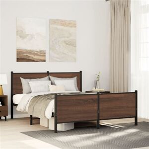 vidaXL Cadre de lit métal avec tête de lit et pied de lit 160x200 cm, lit double, meuble de chambre à coucher, lit d'invité, lit 3301372 vidaXL Cadre de lit métal avec tête de lit et pied de lit 160x200 cm, lit double, meuble de chambre à coucher, lit d'invité, lit 3301372