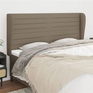 vidaXL Tête de Lit avec Oreilles Meuble de Chambre à Coucher Accessoire de Lit Double Tête de Cadre de Lit Intérieur Taupe 163x23x118/128 cm Tissu vidaXL Tête de Lit avec Oreilles Meuble de Chambre à Coucher Accessoire de Lit Double Tête de Cadre de Lit Intérieur Taupe 163x23x118/128 cm Tissu