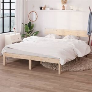 vidaXL Cadre de Lit Cadre à Lattes sur Pied Lit Double Lit Adulte Sommier à Lattes Meuble de Chambre à Coucher Bois de Pin Massif 140x200 cm 810147 vidaXL Cadre de Lit Cadre à Lattes sur Pied Lit Double Lit Adulte Sommier à Lattes Meuble de Chambre à Coucher Bois de Pin Massif 140x200 cm 810147
