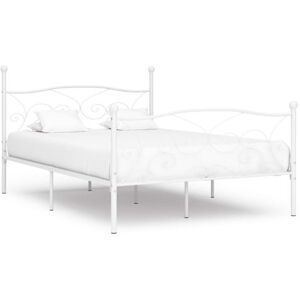vidaXL Bedframe met lattenbodem metaal wit 140x200 cm284450 vidaXL Bedframe met lattenbodem metaal wit 140x200 cm284450
