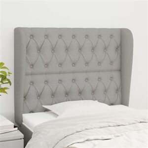 vidaXL Tête de Lit avec Oreilles Meuble de Chambre à Coucher Accessoire de Lit Simple Tête de Cadre de Lit Intérieur Gris Clair 93x23x118/128 cm Tissu vidaXL Tête de Lit avec Oreilles Meuble de Chambre à Coucher Accessoire de Lit Simple Tête de Cadre de Lit Intérieur Gris Clair 93x23x118/128 cm Tissu