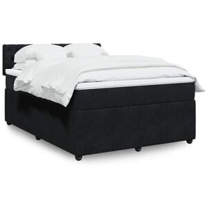 vidaXL Sommier à lattes de lit et matelas Noir 160x200 cm Velours vidaXL Sommier à lattes de lit et matelas Noir 160x200 cm Velours