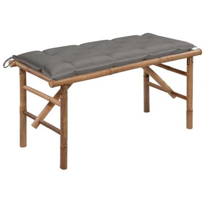 vidaXL Tuinbank inklapbaar met kussen 118 cm bamboe3063865 vidaXL Tuinbank inklapbaar met kussen 118 cm bamboe3063865