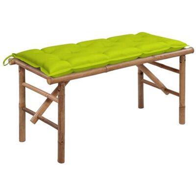 vidaXL Banc de Jardin Pliable avec Coussin Banc de Patio Banc de Terrasse Meuble de Jardin Meuble d'Extérieur Arrière-cour 118 cm Bambou vidaXL Banc de Jardin Pliable avec Coussin Banc de Patio Banc de Terrasse Meuble de Jardin Meuble d'Extérieur Arrière-cour 118 cm Bambou
