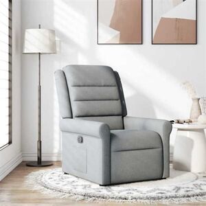 vidaXL Fauteuil verstelbaar stof lichtgrijs4015636 vidaXL Fauteuil verstelbaar stof lichtgrijs4015636