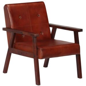 vidaXL Fauteuil Chaise de Chambre à Coucher Siège de Salon Meuble Mobilier de Salon Maison Intérieur Salle de Séjour Bureau Marron Cuir Véritable vidaXL Fauteuil Chaise de Chambre à Coucher Siège de Salon Meuble Mobilier de Salon Maison Intérieur Salle de Séjour Bureau Marron Cuir Véritable