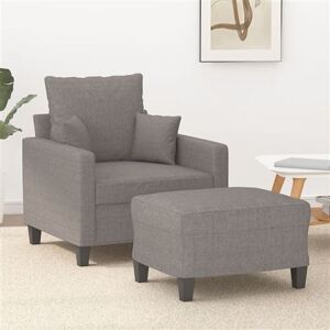 vidaXL Fauteuil met voetenbank 60 cm stof taupe3201088 vidaXL Fauteuil met voetenbank 60 cm stof taupe3201088