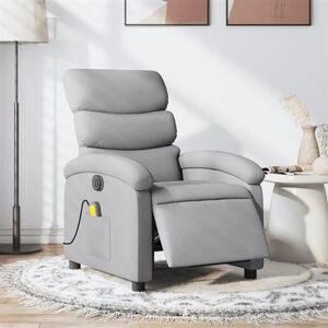 vidaXL Massagestoel elektrisch verstelbaar stof lichtgrijs3203966 vidaXL Massagestoel elektrisch verstelbaar stof lichtgrijs3203966