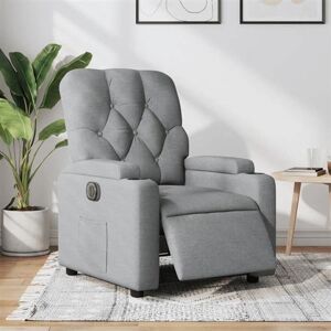 vidaXL Fauteuil elektrisch verstelbaar stof lichtgrijs3204686 vidaXL Fauteuil elektrisch verstelbaar stof lichtgrijs3204686