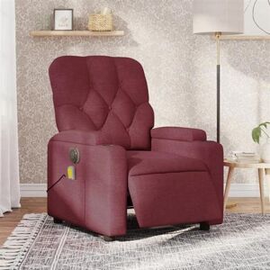 vidaXL Massagestoel elektrisch verstelbaar stof wijnrood3204701 vidaXL Massagestoel elektrisch verstelbaar stof wijnrood3204701